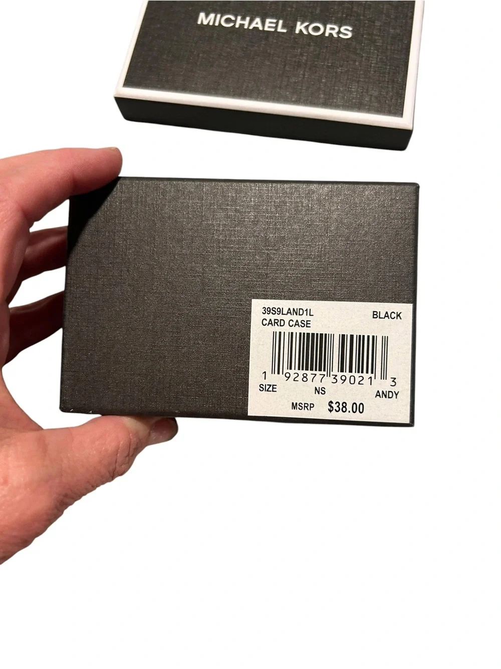 Michael Kors Black Leather Card Case NEW Giftable